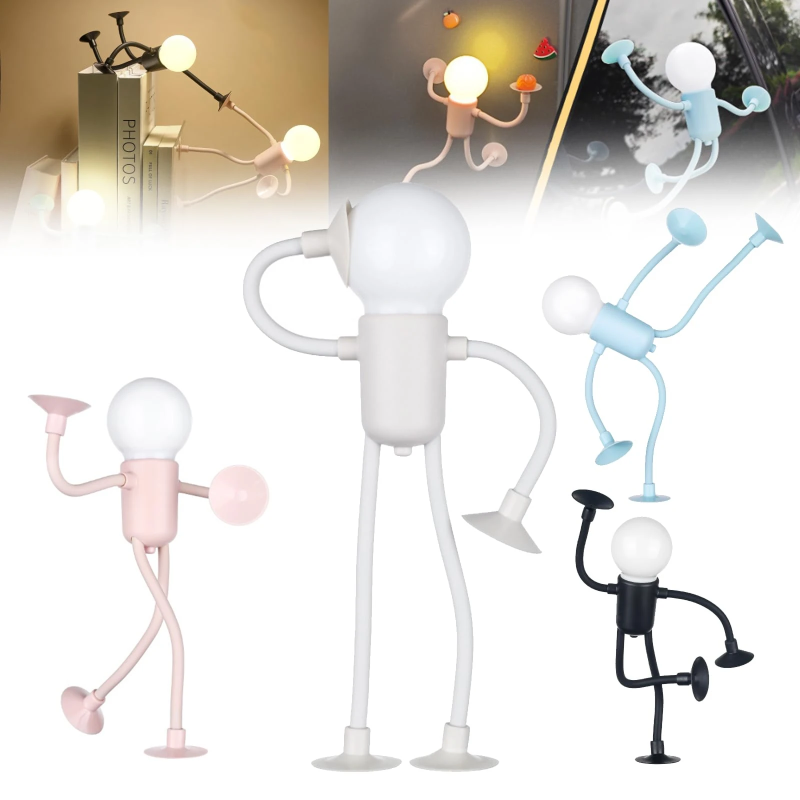 Changeable Shape Funny Sportsman Night Light Button Battery Desk Lamp For Bedroom Bathroom Hallway Kitchen Christmas Decorations