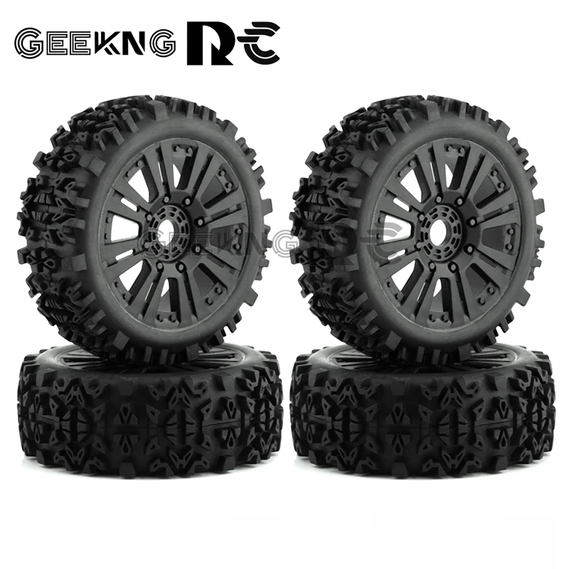 

4PCS 1/8 Off-road Car Buggy Wheels Tires 120mm Rubber Rocks Tyres for Redcat Team Losi VRX HPI Kyosho HSP Carson