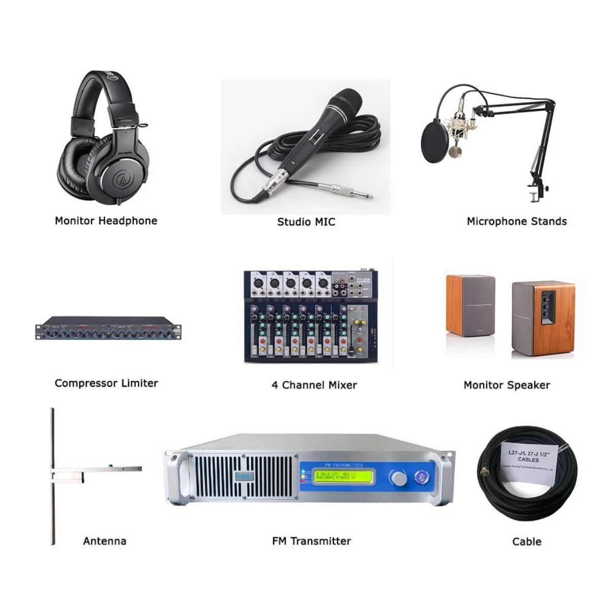 

300W FM Broadcast Transmitter For Radio Station Equipment Complete