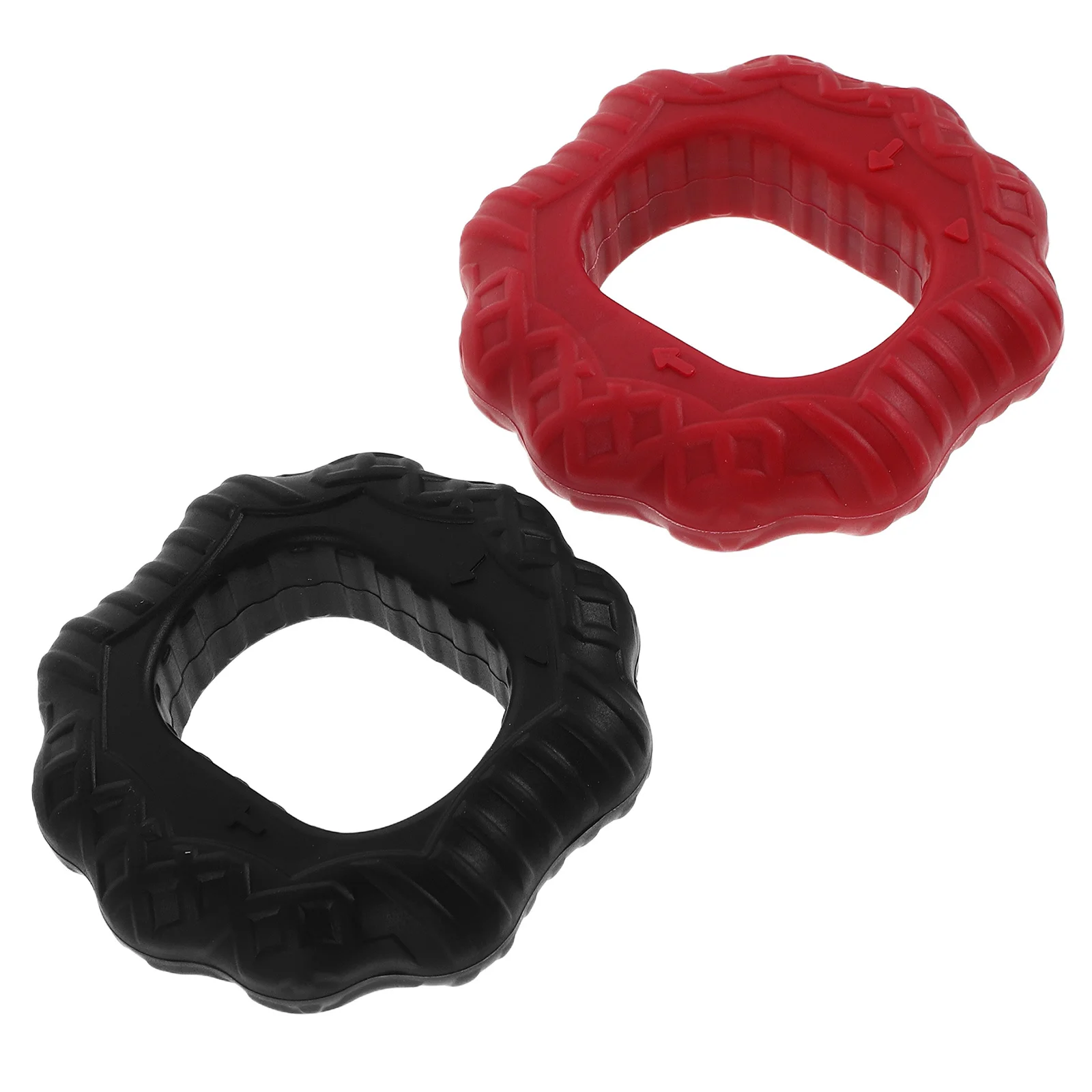 

2Pcs Silicone Wrist Hand Grip Strengthener Finger Trainer Portable Forearm Muscle Exercise Ring for Workout Training 30 Lb 60 Lb