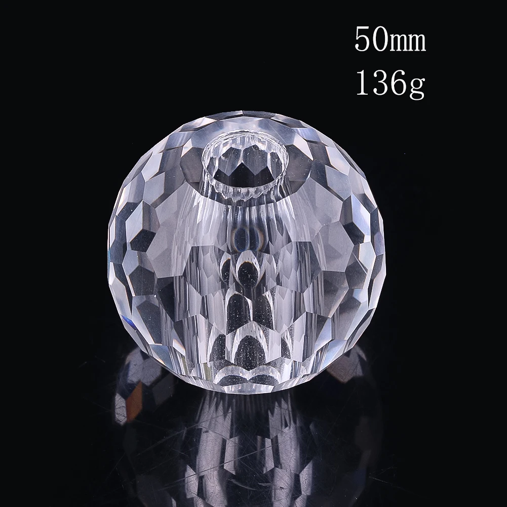 40/50mm Clear Prismatic Crystal Globes Glass Artwork Honeycomb Hexagonal Through Hole Suncatcher Chandelier Pendant Accessories