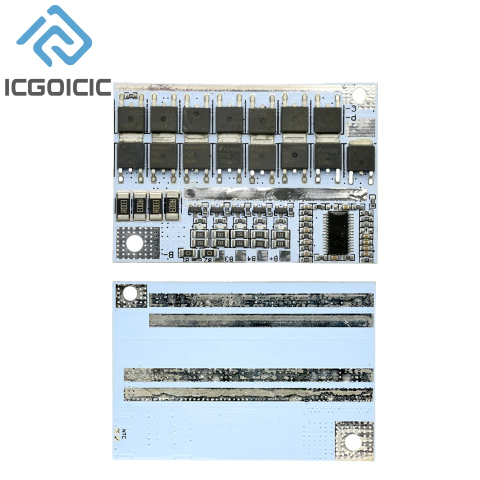 3/4/5 Series 12V Lithium Battery 100A Polymer L Lithium Iron Phosphate Battery Protection Plate With Balance