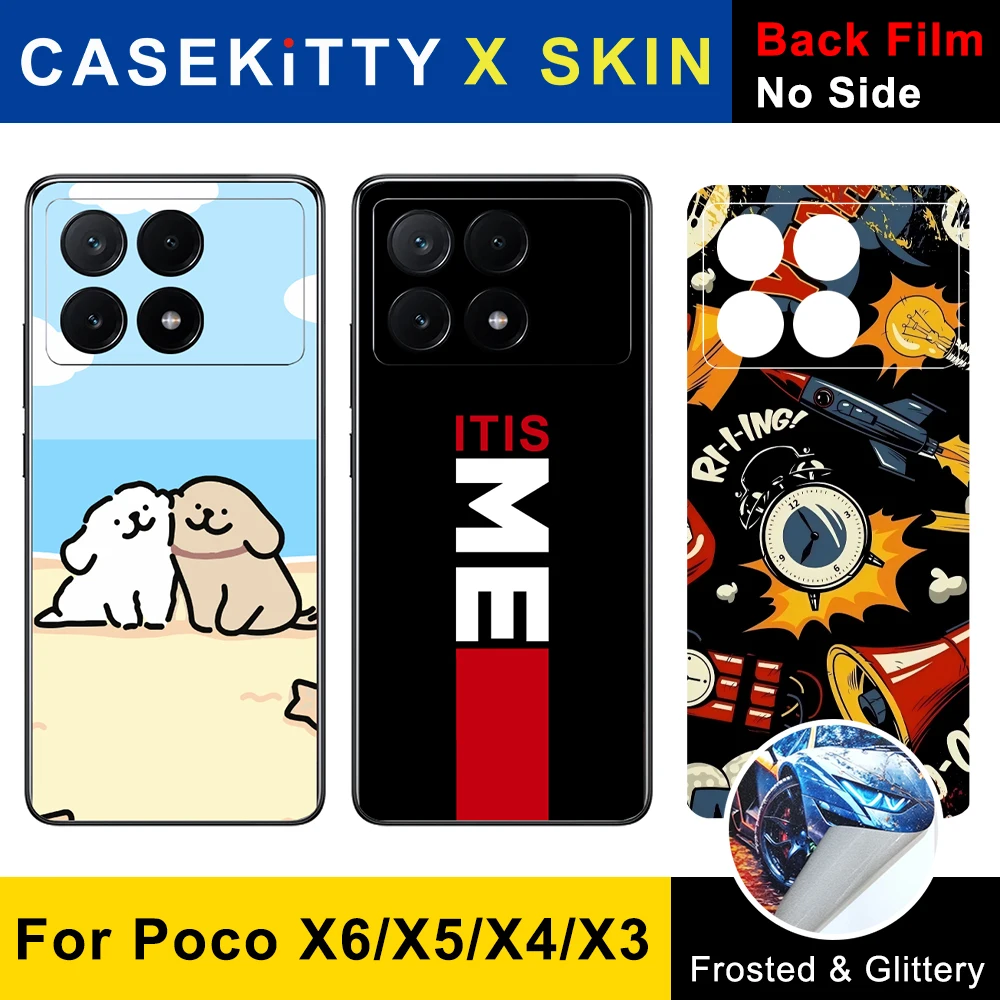 

CASEKiTTY Skin Sticker For Xiaomi Poco X6 Pro Back Film Poco X5 Pro X4 GT 5G 4G X3 NFC Protective Decal Wrap Thin Back Protector