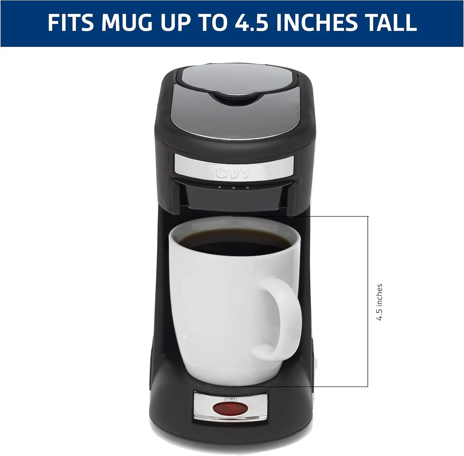 ماكينة صنع القهوة ذات الخدمة الواحدة، تحضير 10 أونصة من القهوة أو الماء الساخن، وعبوات قهوة مشوية داكنة عادية سعة 84 قيراط