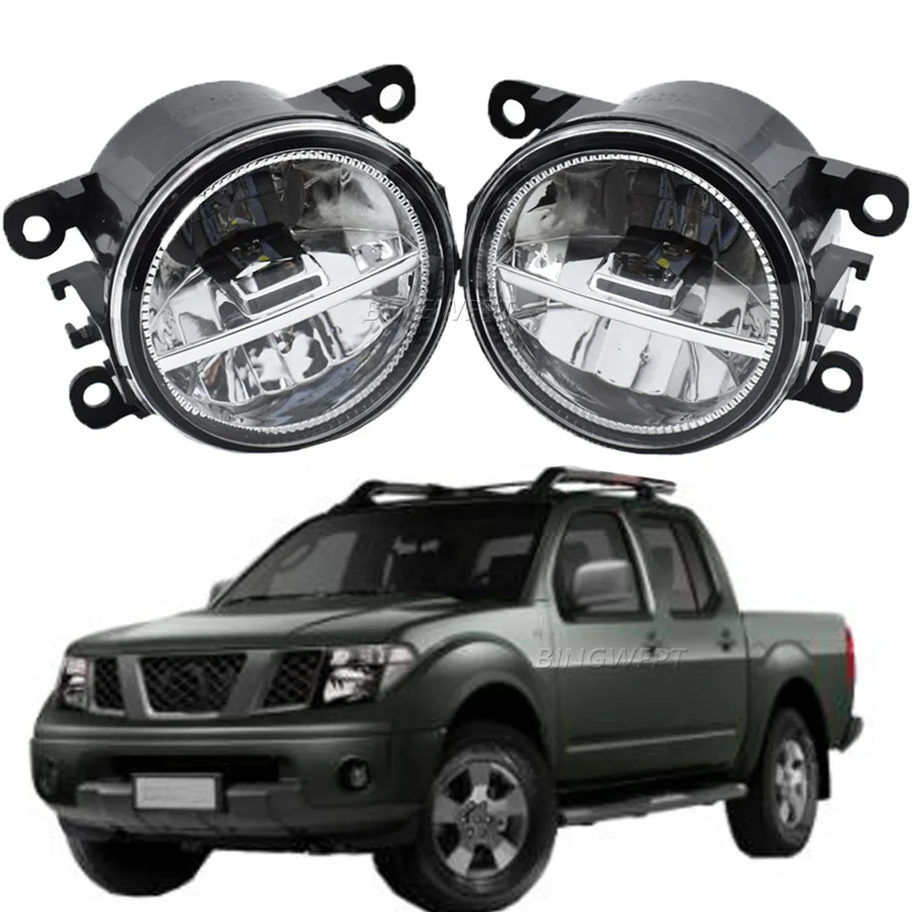 2PCS Car LED Fog Light Assembly DRL H11 Fog Turn Signal Daytime Running Lamp 12V Fog Lamps Lights For Nissan Frontier 2005-2019