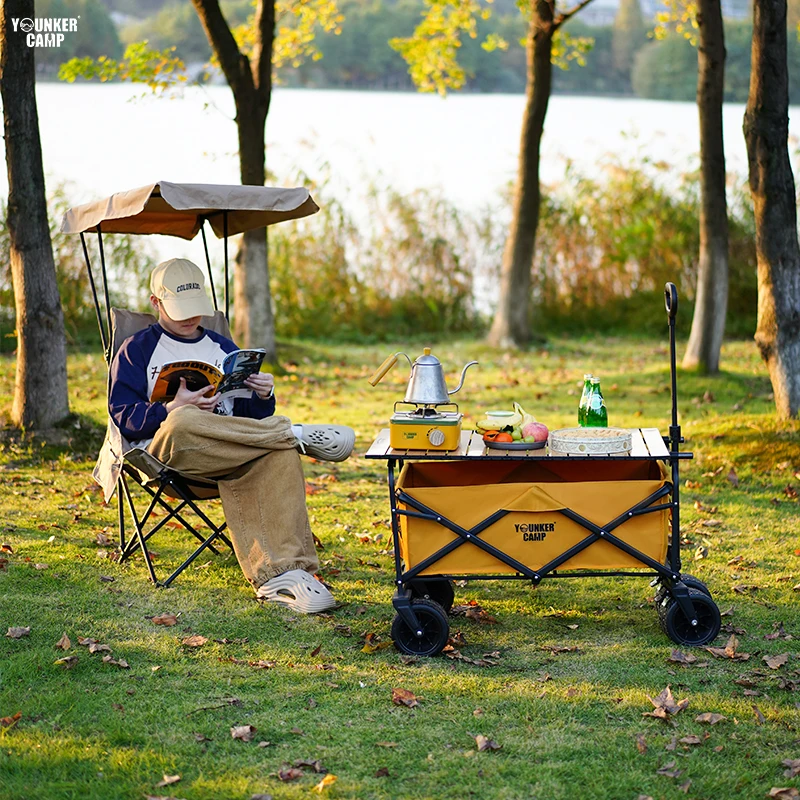 فرامل إطارات للطرق الوعرة بعرض 8 بوصة 10 سم، قضيب سحب قابل للتمديد، تخزين قابل للطي، توفير المساحة، عربة تخييم خارجية، عربة تسوق #2