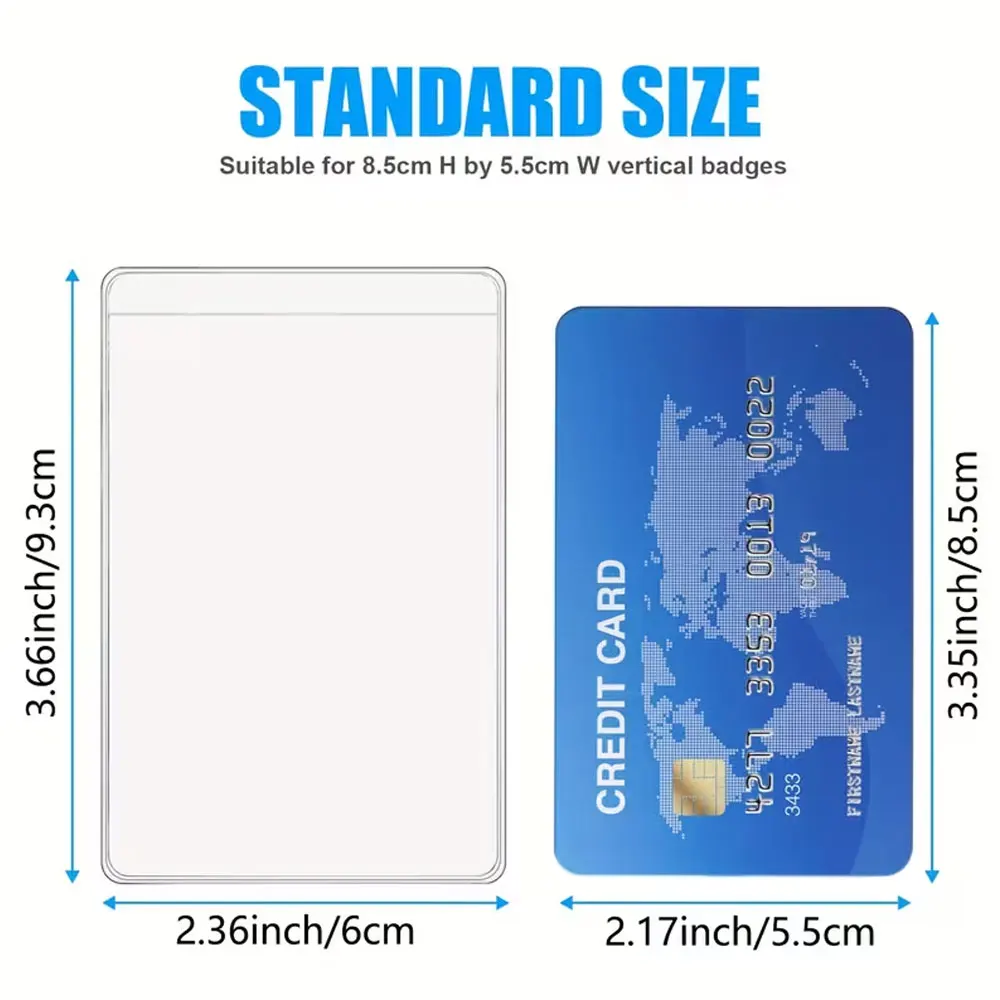 Multi-Card Protective Sleeves, Clear, Durável, PVC, Water-Resistant, Scratch-Proof, Safety Guard, Seu Crédito, ID, 20 Packs