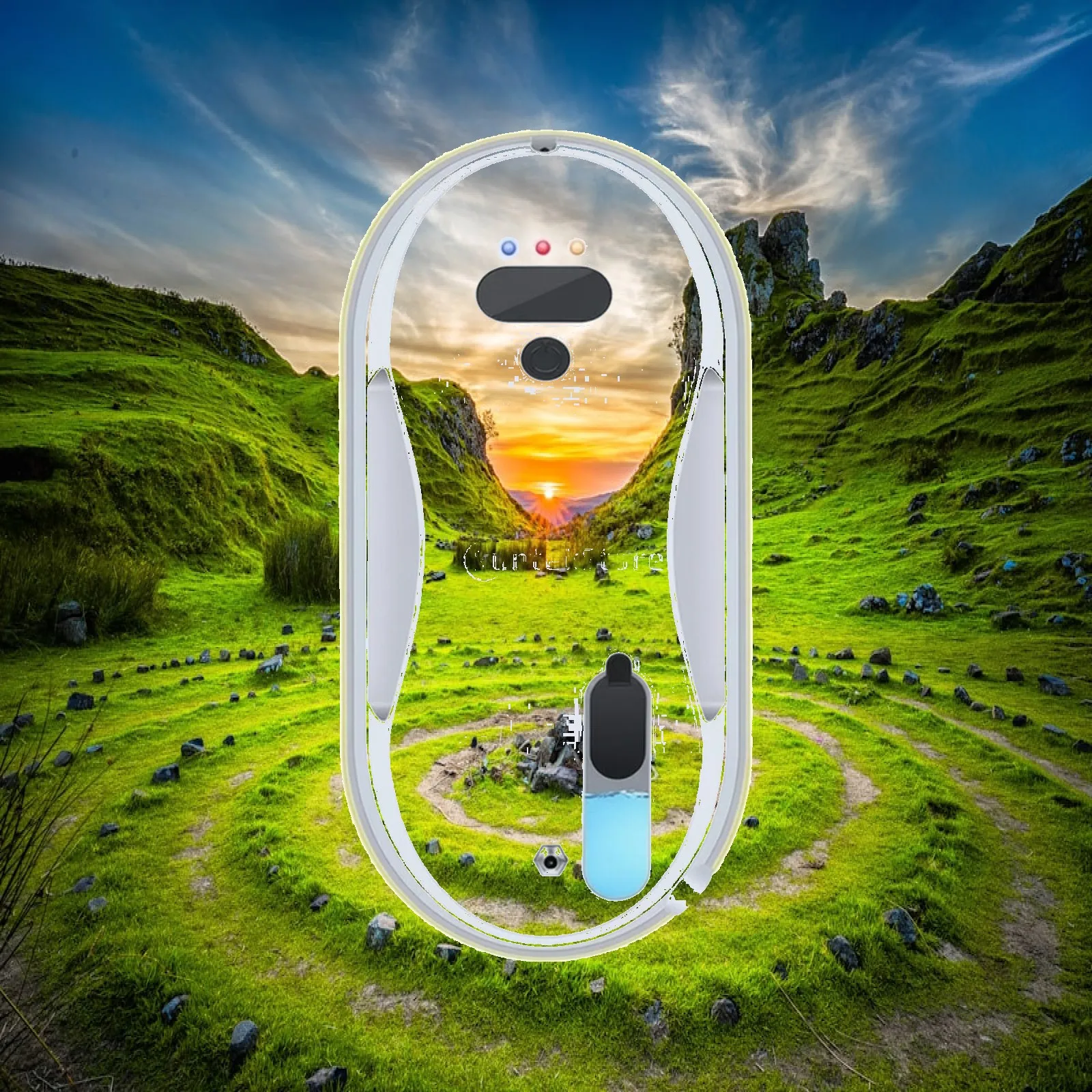 Window Cleaning Robot with Distance Controller Edge Detection Window Cleaning Robot Slim Oval for High Glass Panes, Home
