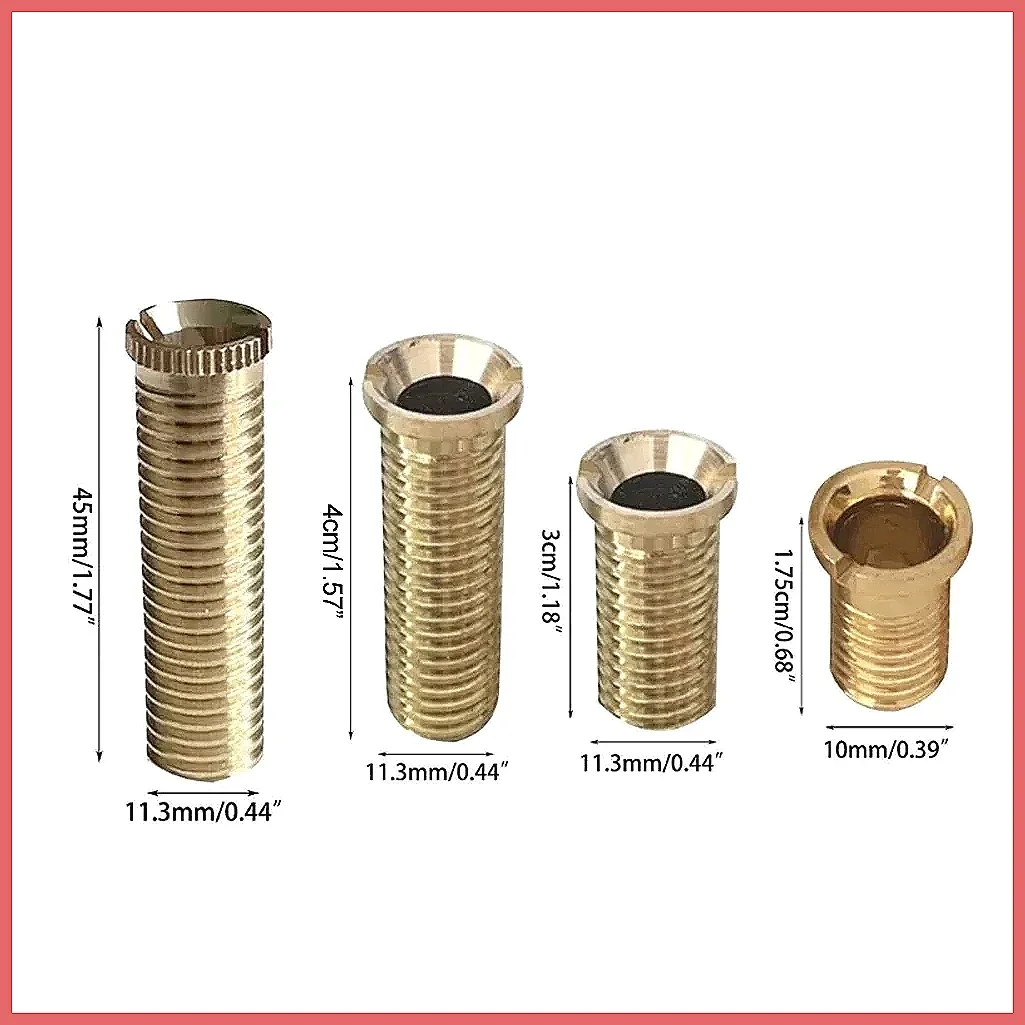 Copper Brass Slotted Sink Strainer Screw Connector Bolt for Kitchen Bathroom Basin Basket Filter Attachment Maintenance Repla