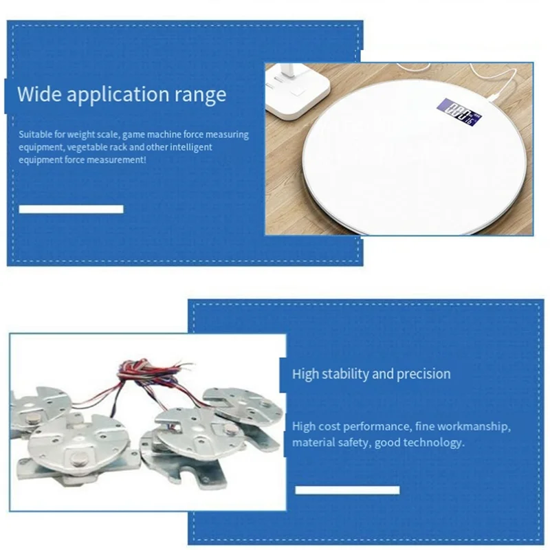 AA76-업그레이드 로드셀 YZC-167-75Kg 체중계 풀 브리지 계량 센서 무게 측정 센서 액세서리 4개