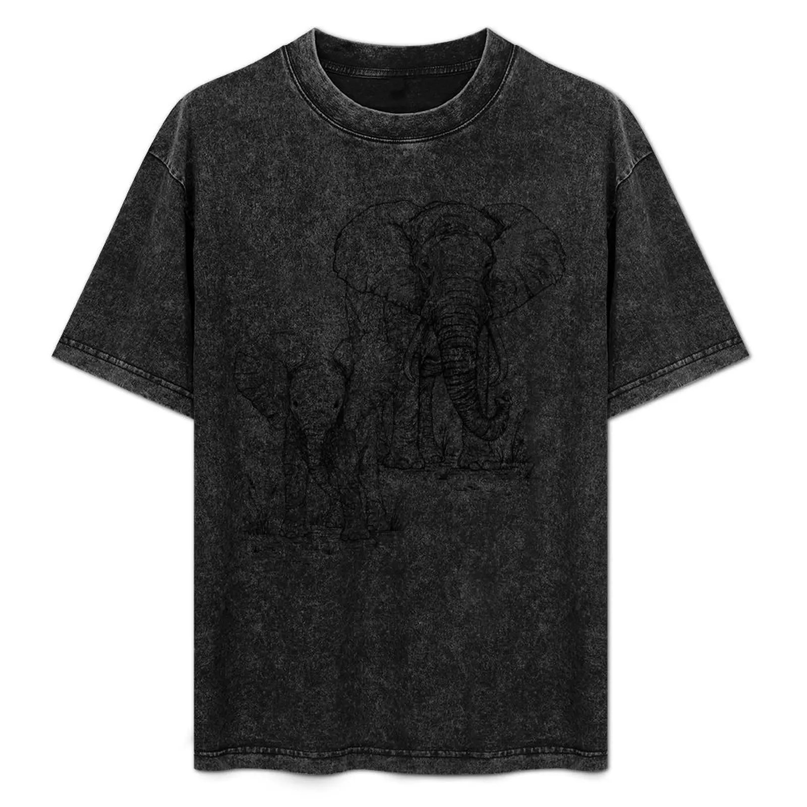 

African Elephants T-Shirt Street Style Casual Tee Shirt