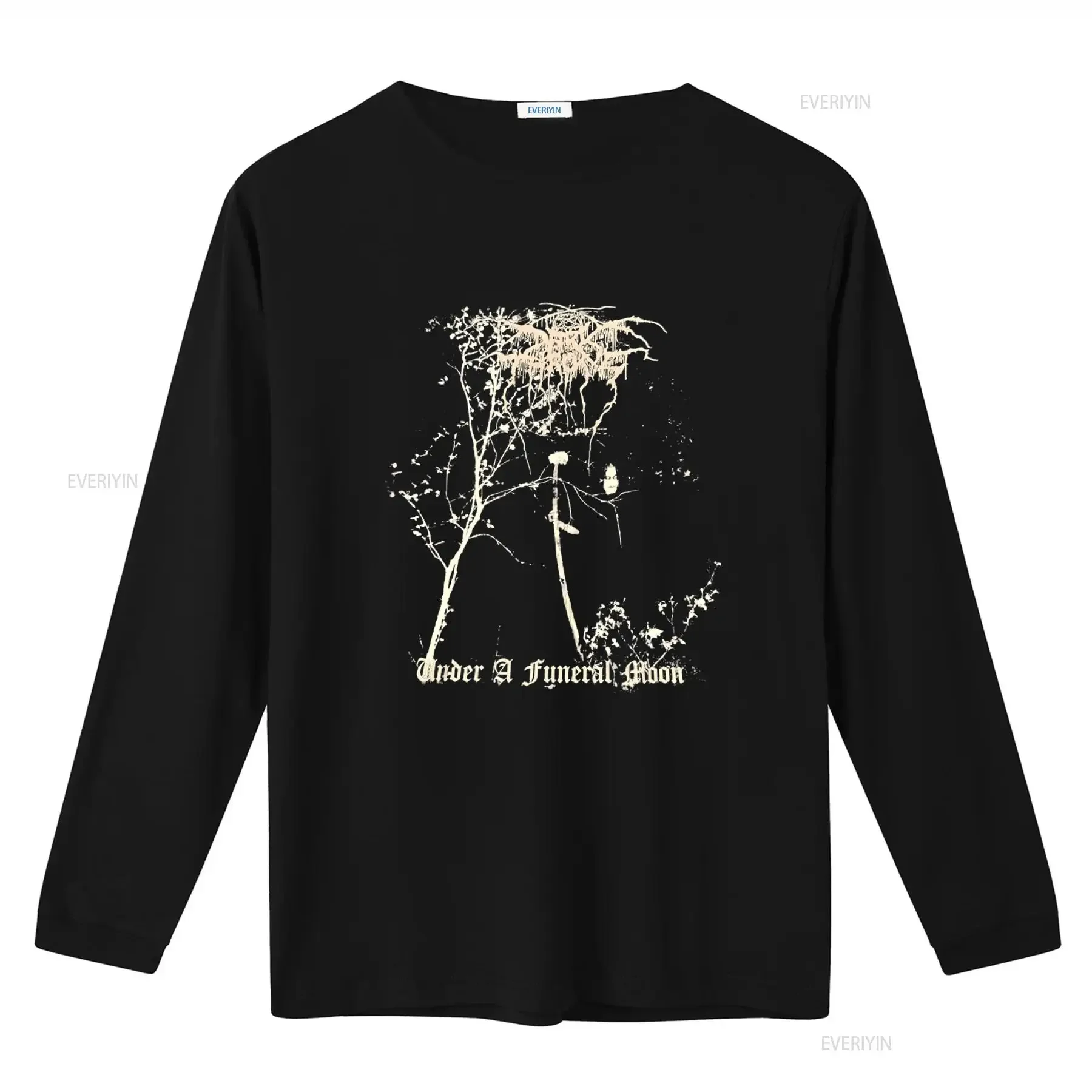 Dark Throne Under A Funeral Moon Black Metal T Shirt New Size 2XL Premium Quality Print vintage Washed Comfortable graphic