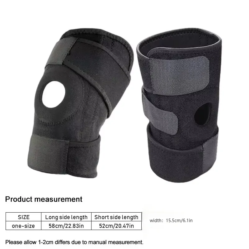 Knee brace without side stabilizer breathable adjustable knee support for exercise training and knee pain