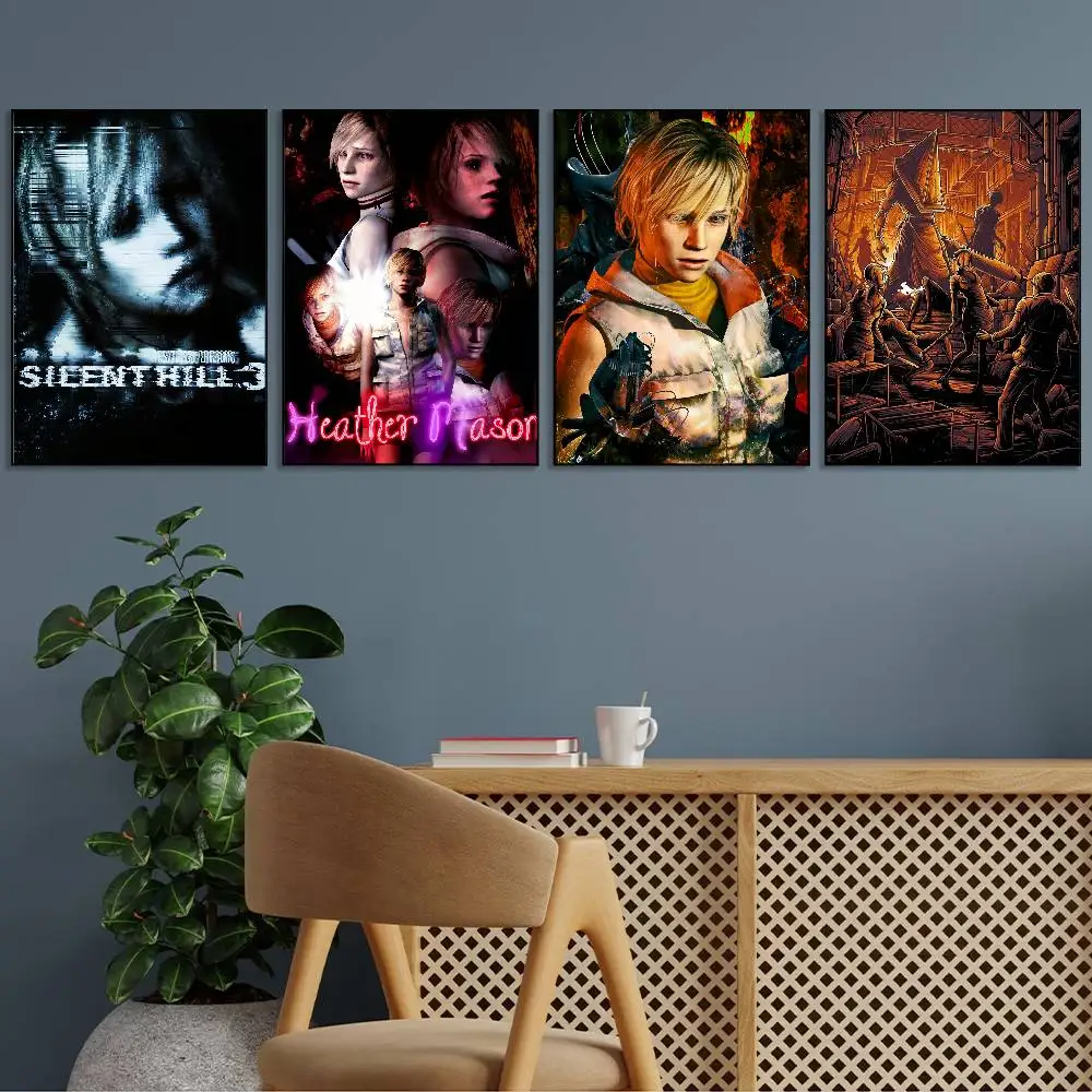 Game S-Silent H-Hills 3 Poster HD Sticky Wall Art Printing Waterproof Home Living Bed Room Bar Aesthetic Decor
