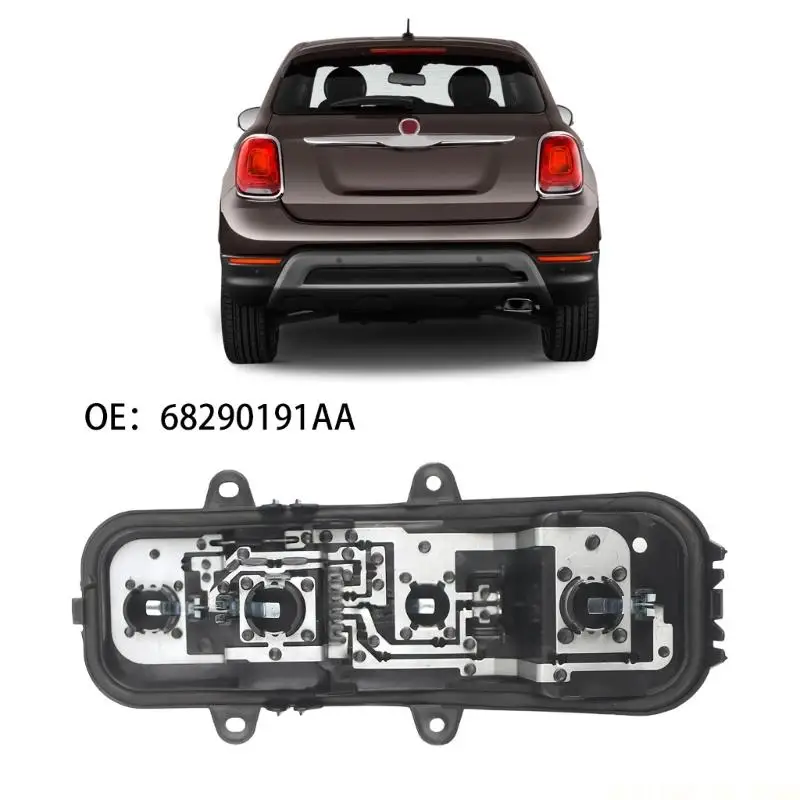 J0MA Vehicle-Specific Tail Light Repair Board for 500X 2015-2018 Rear Lamp Position, Ref. 68290191AA, Plastic Housing, Metal