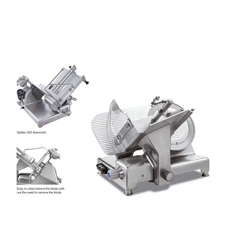 for GRT-MS350L Deluxe CE Restaurant Frozen Meat Cutter 350mm 14 Inch Semi-Automatic Meat Slicer Machine