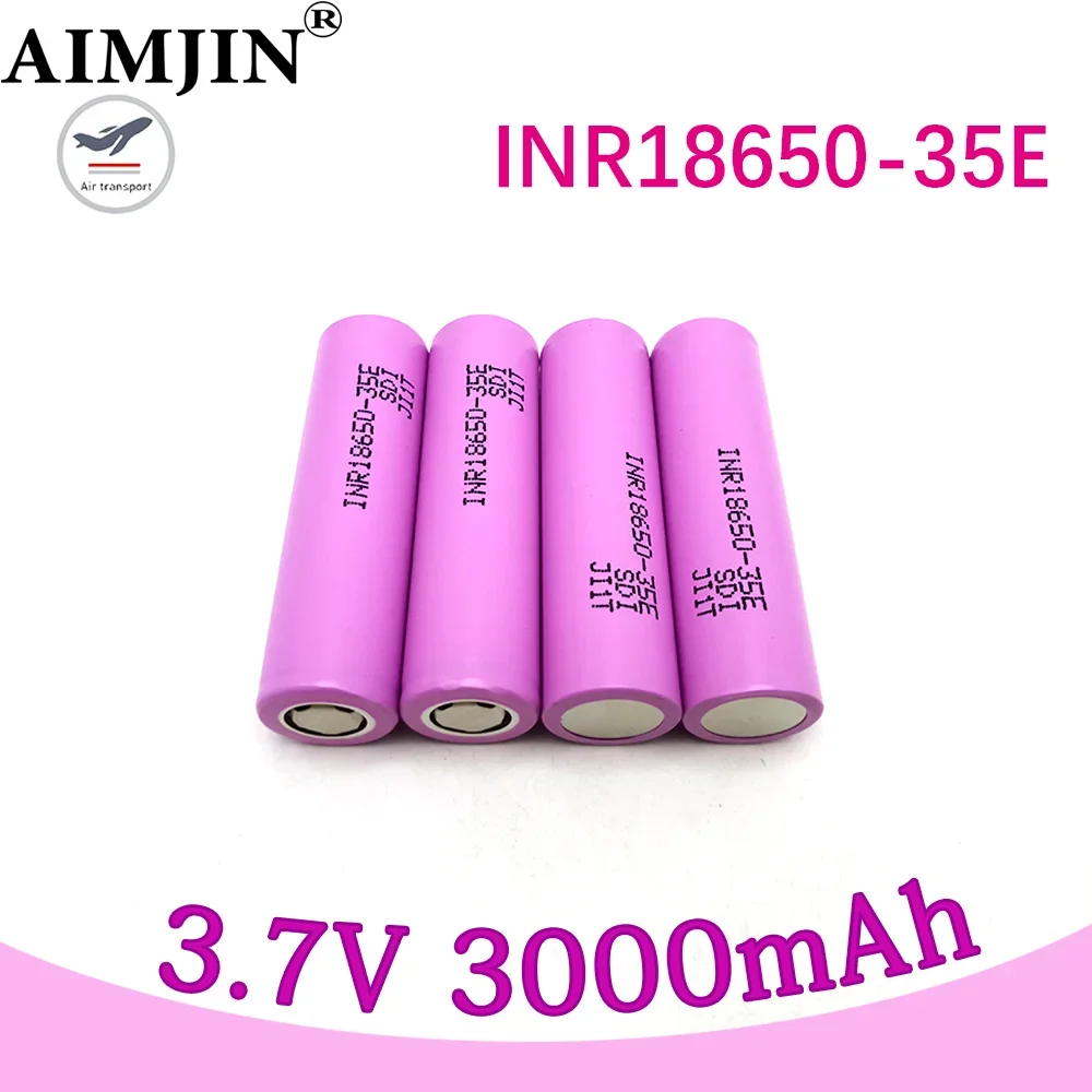 3.7V 3000mah For  35E INR 18650 20A Lithium Lon Battery Replacement External Battery