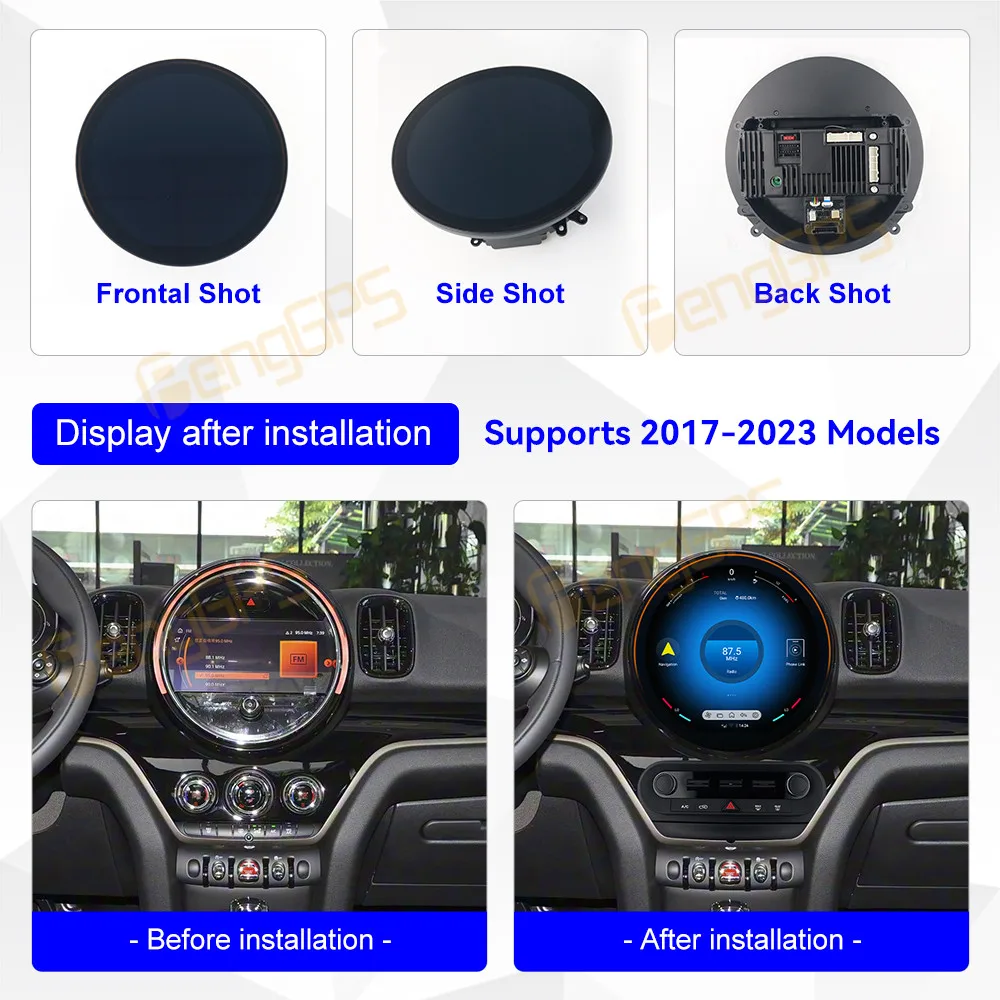 11.8 Inch Screen Car Radio CarPlay Android 13 For MINl Countryman F60 2017-2023 Multimedia Player GPS Navi With Ambient Lighting