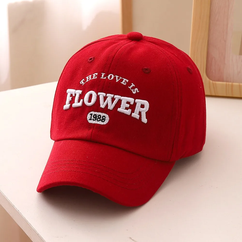

Повседневные бейсболки с цветочным узором и вышивкой, весенне-осенние солнцезащитные кепки, однотонные кепки с изогнутым козырьком для мальчиков и девочек