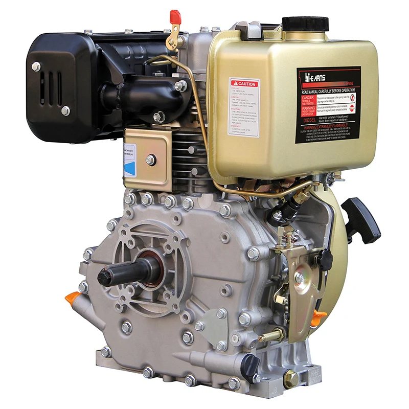 HR186FA 6KW Hand & Electric Start Key Slot Shaft For Boat Machinery & Automobile Diesel Fuel For Diesel Engine