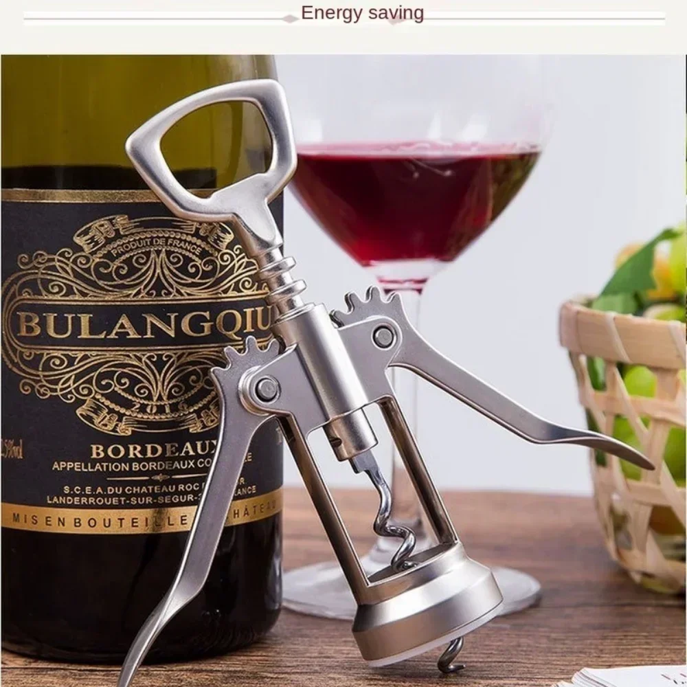 Wine Opener Stainless Steel Red Wine Opener Wing Type Metal Sommeliers Corkscrew Bottle Openers Corkscrews Wine Cork Remover