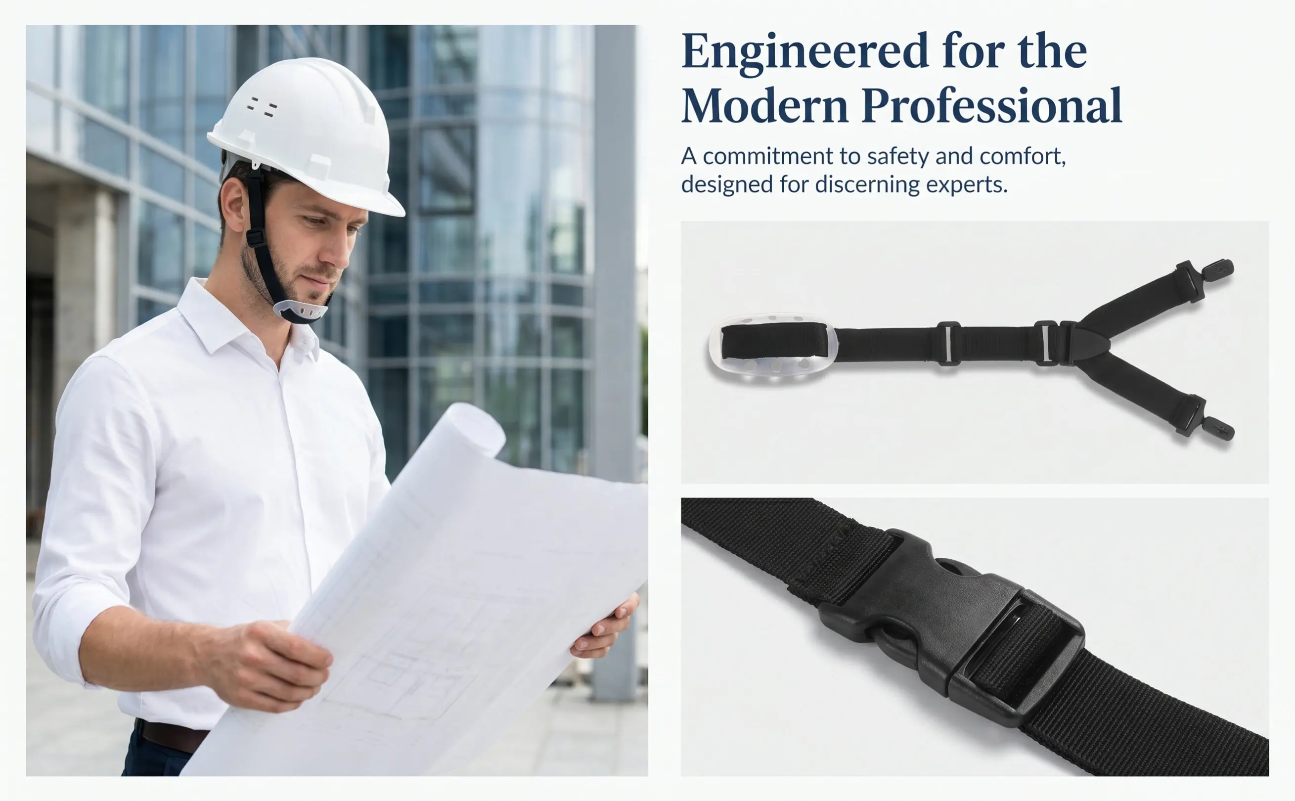 2Pcs Chin Strap Safety Hard Hat Elastic Adjustable Strap Reliable for Construction Worker Protective Use