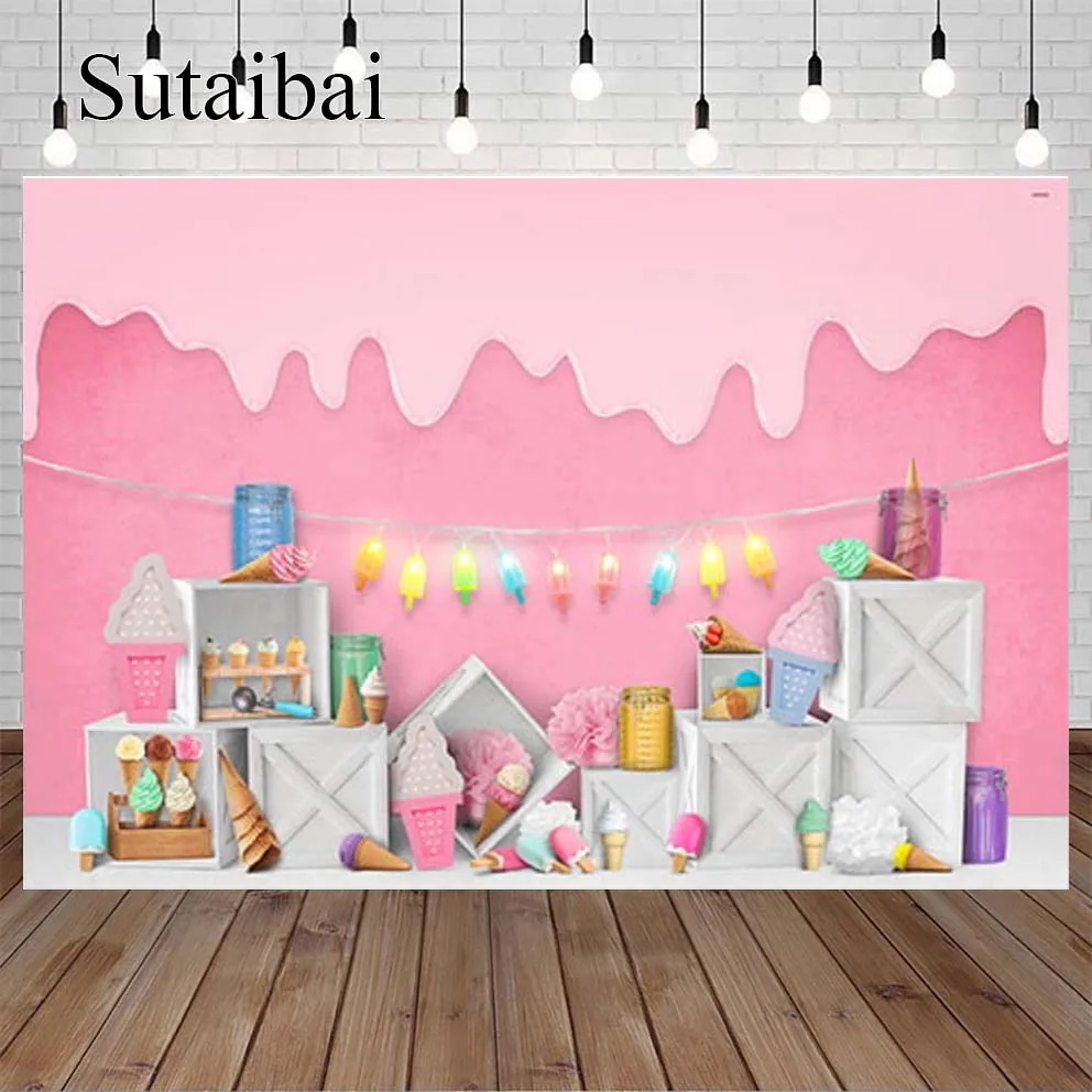 

Sweet Baby Birthday Candy Bar Donuts Shop Backdrop Ice Cream Car Cupcake Lollipop Party Photography Background Kids Photo Studio