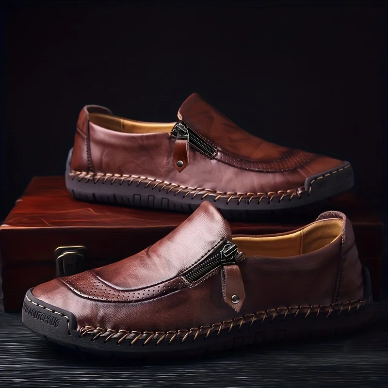 2024 Genuine Leather Shoes Men Loafers Soft Leather Men Casual Shoes New Male Footwear Black Brown Slip-on  Shoes for Men