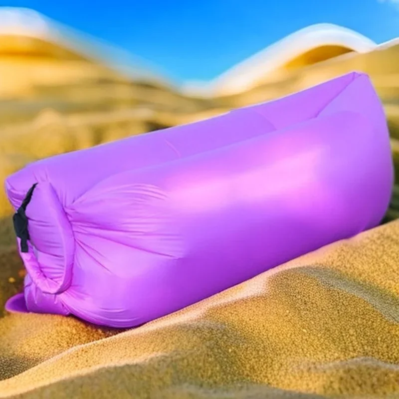 التخييم المحمولة أريكة قابلة للنفخ في الهواء الطلق المحمولة كسول أريكة قابلة للنفخ، المياه الشاطئ العشب بارك التخييم، سرير هوائي قابل للطي 2