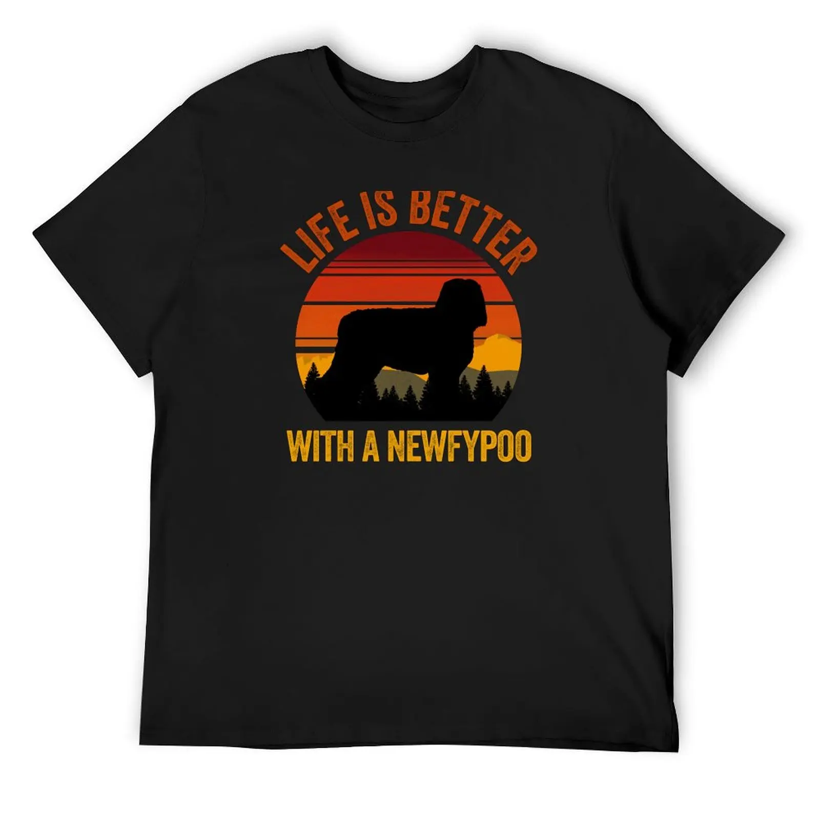 

Life Is Better With A Newfypoo Vintage Country Dog Gift T-Shirt shirts graphic customs street wear black t shirts for men