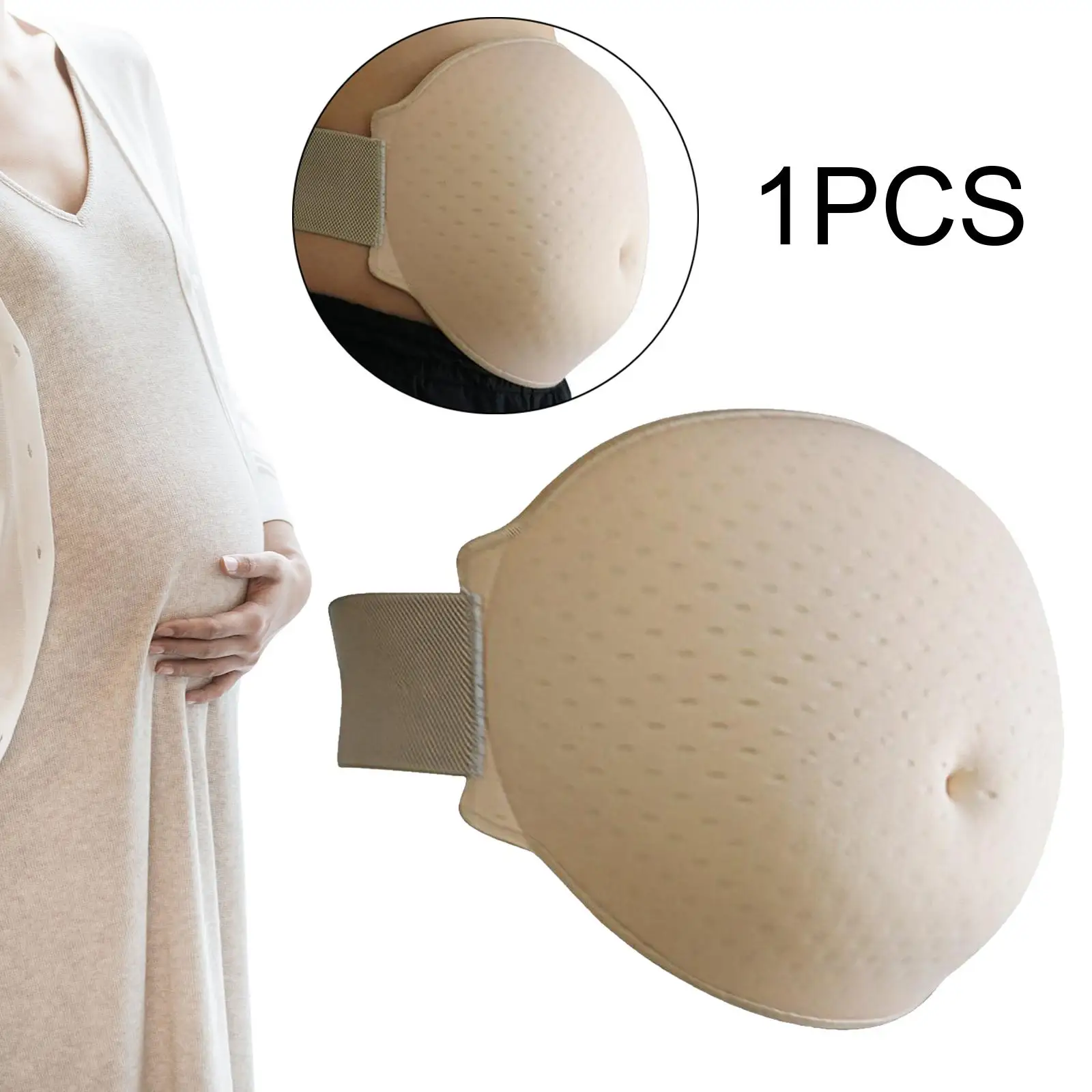 Cotton Fake Belly Bump Prosthesis for Women Men Unisex Cosplay Costume Prop Breathable Soft Artificial Tummy for Stage Show TV