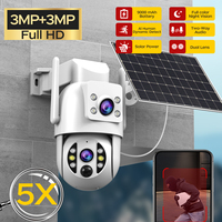 Jooan WiFi PTZ Camera Outdoor Dual Lens Wireless Solar IP Camera Security PIR Night Vision Auto Tracking Battery CCTV Cameras