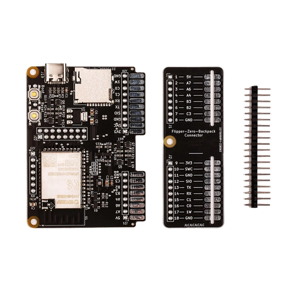 WiFi Mochila com Um Caso Impresso 3D, Kit Addon Board, Adequado para Flipper Zero, Versão Antena Iinterna, ESP32