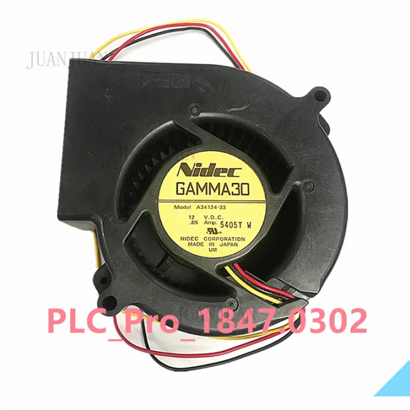 

Новый центробежный вентилятор Nidec GAMMA30 A34124-33 DC12V 0.65A 97*33, 3-контактный, 1 шт.