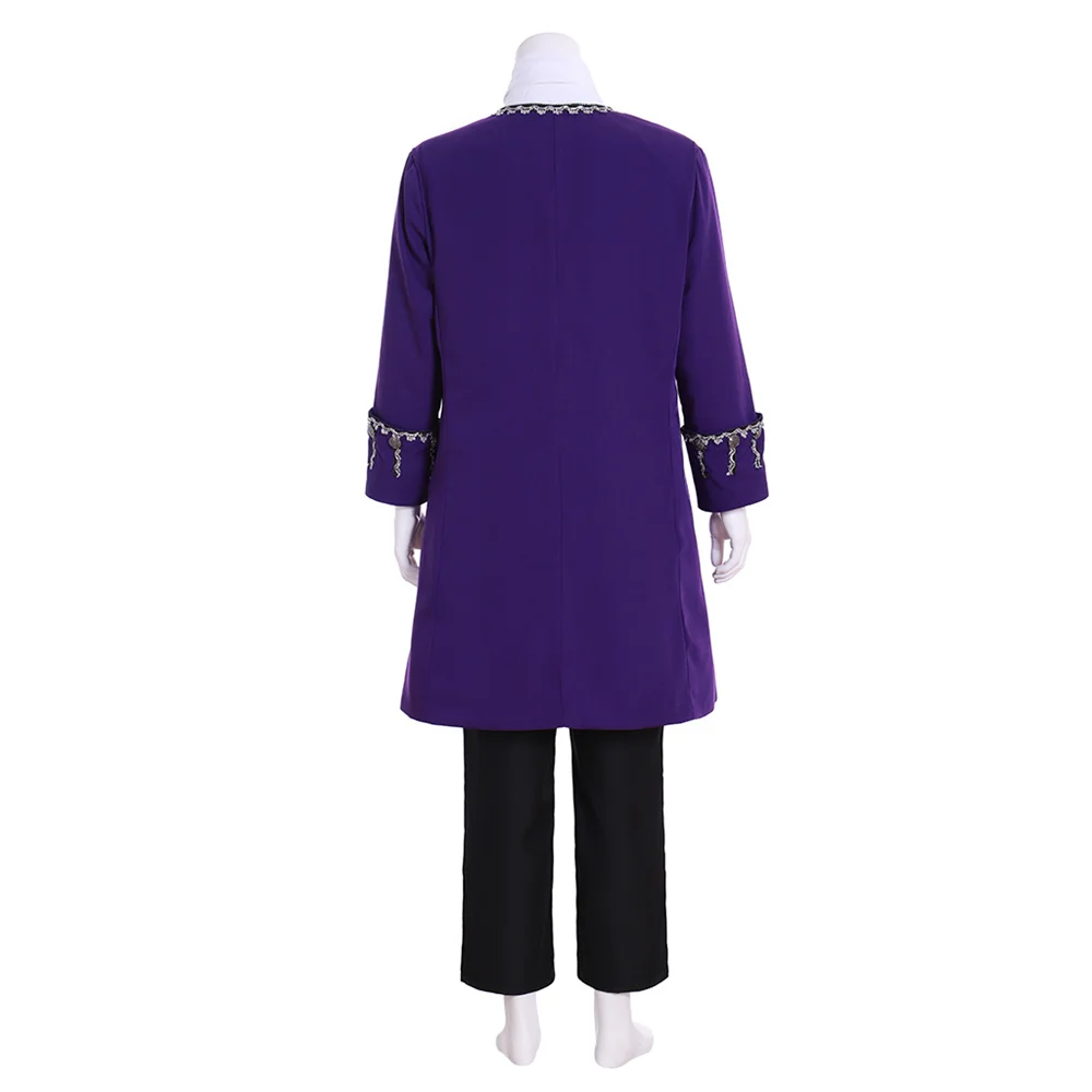 Pantaloni da cappotto viola uniforme da gentiluomo del XVIII secolo con gilet Giacca vittoriana medievale Cappotto da uomo Belle Gown