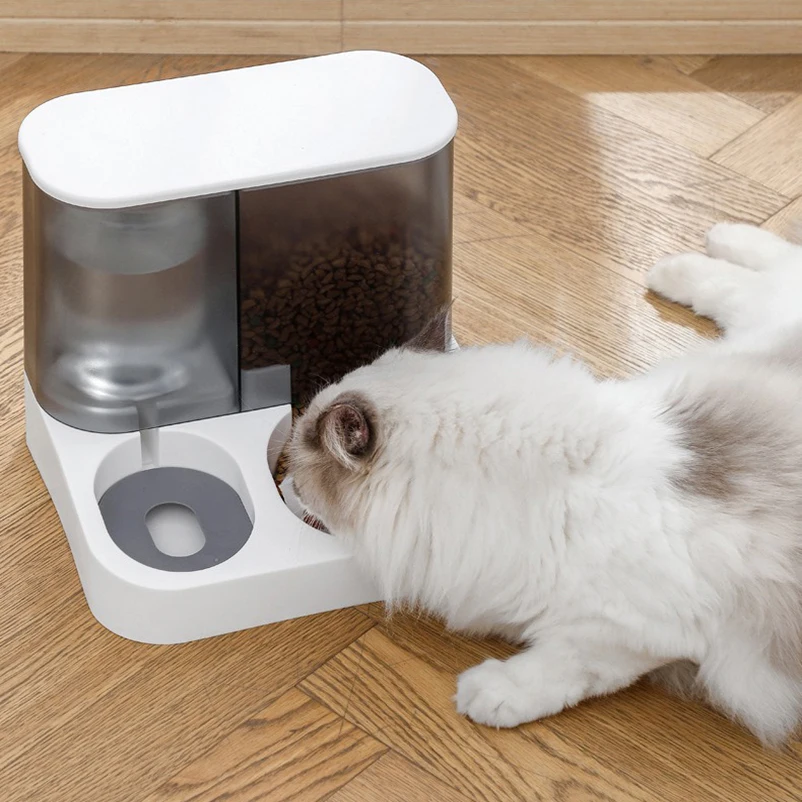 Large Capacity Automatic Cat Water Fountain Wet-Dry Separate Dog Food Container Water Bowl Universal Pet Supplies