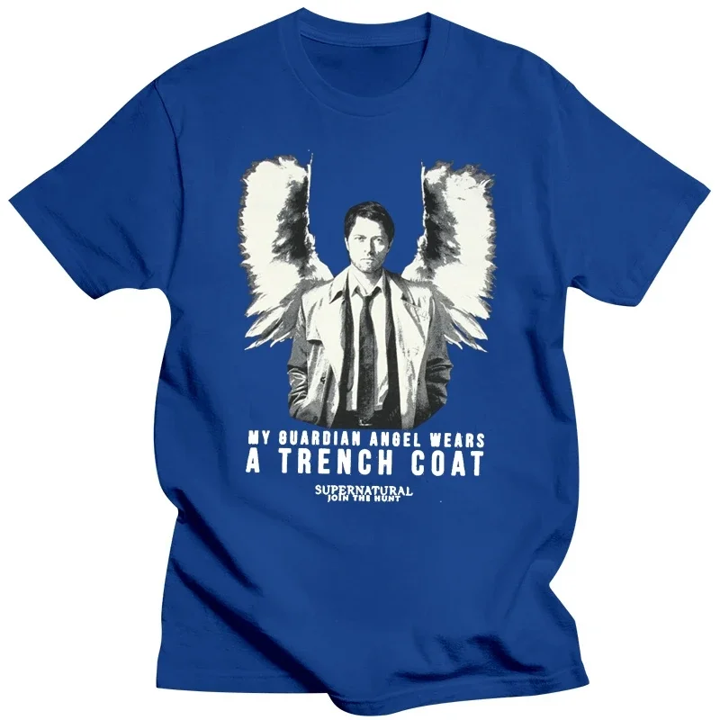 Supernatural Castiel Guardian Angel Girls T Shirt Style Print Tee Shirt Funny Casual Brand T Shirts Top Tee