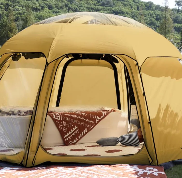 Vinyl tent Outdoor dome portable folding backcountry camping kit Full camping shade