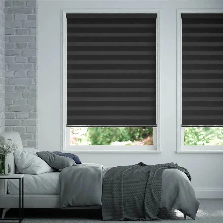 Motorized System Smart Home Decoration Window Curtains Electric WiFi Day And Night Zebra Blinds