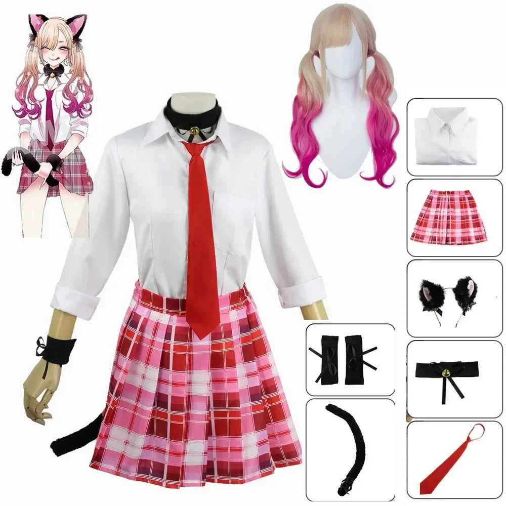 

Marin Kitagawa Cosplay Anime My Dress Up Darling Lolita Cat Girl JK Skirt Outfits Cosplay Purim Carnival Party Costume Uniform