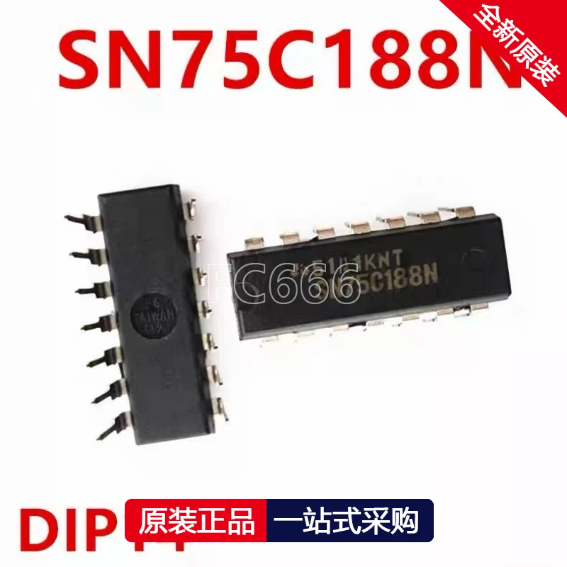 1PCS SN75C188N DIP14 SN2610A0 DSBGA71 SN3360GP05E SOT89-5 SN005825DRHBR VQFN32 SN7400N PDIP14 SN7402N DIP14 IC chipset