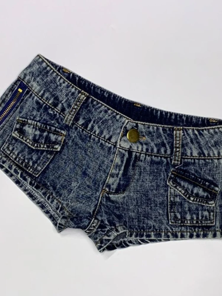 American Vintage Vent Denim Shorts Women Korea Chic Streetwear Hop Pantalones Slim Classic All-match Hot Sell Pants