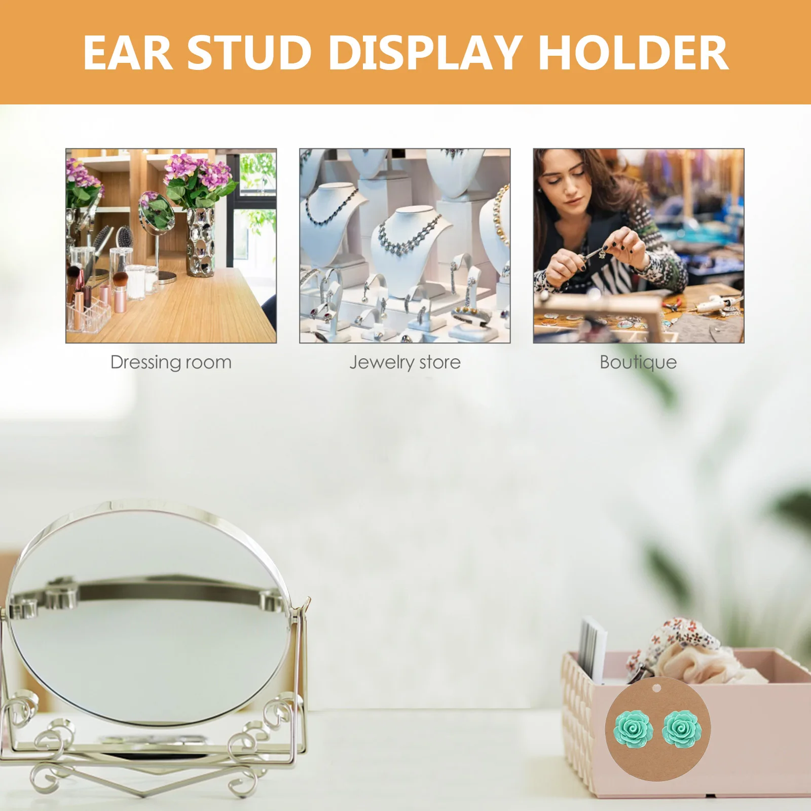 

300 шт. картонных карточек для серег с элегантным дизайном, с отверстием для подвешивания, для демонстрации в шкафу, органайзер для ювелирных изделий, карточки для демонстрации серег