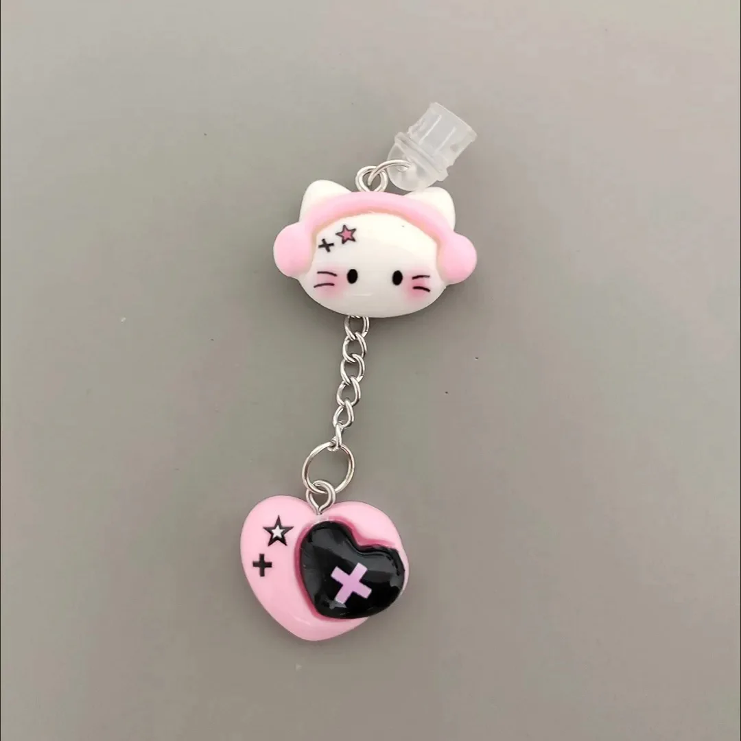 Kawaii Sanrio HelloKitty Staubstecker Anime Cartoon Student Zubehör Universal Staubstecker IPhone Typ-C Anhänger Schmuck Mädchen Geschenk