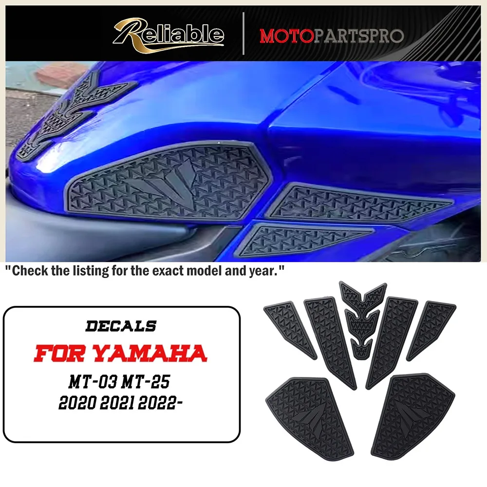 

For Yamaha Motorcycle Sticker MT-03 MT-25 MT03 MT25 2020 2021 2022 MT 03 Non-slip Side Tank Pad Anti Scratch Decal Accessories