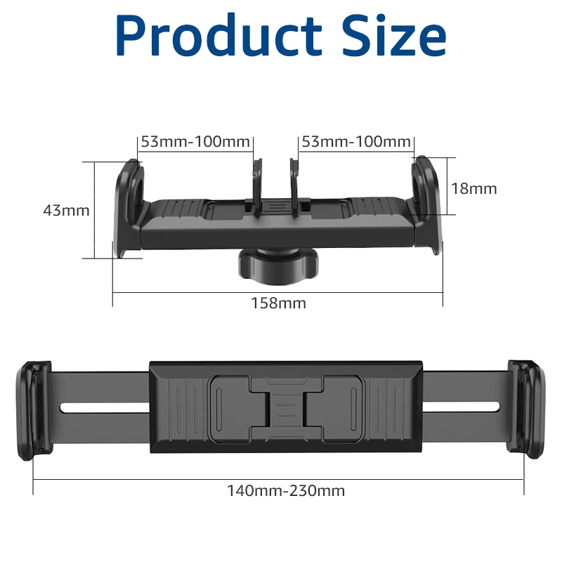 Car Tablet Holder Clamp Mount Replacement with 17mm Ball Joint Socket Clip Holder for 4.7