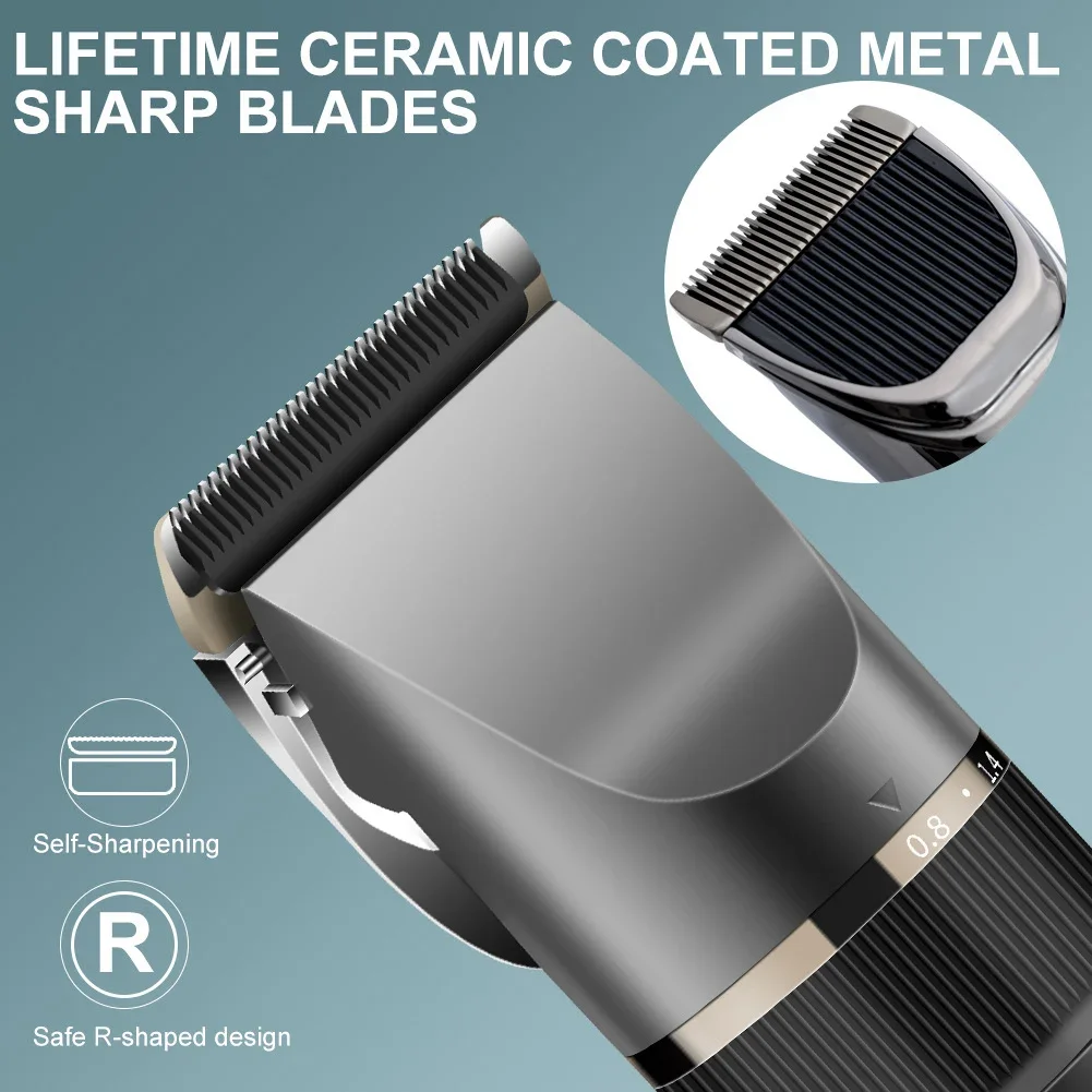 Professional Hair Clipper Rechargeable Electric Trimmer For Men Beard Kids Barber Cutting Machine Haircut LED Screen Waterproof view 4