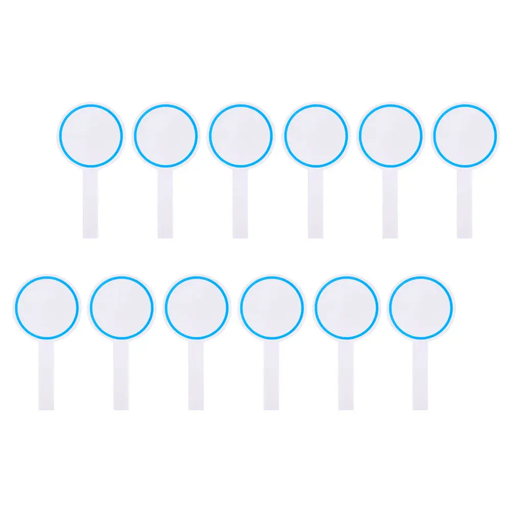 12Pcs Scoreboards Single Side Writable Handheld Paddle Boards for Game Scoring Voting Whiteboards