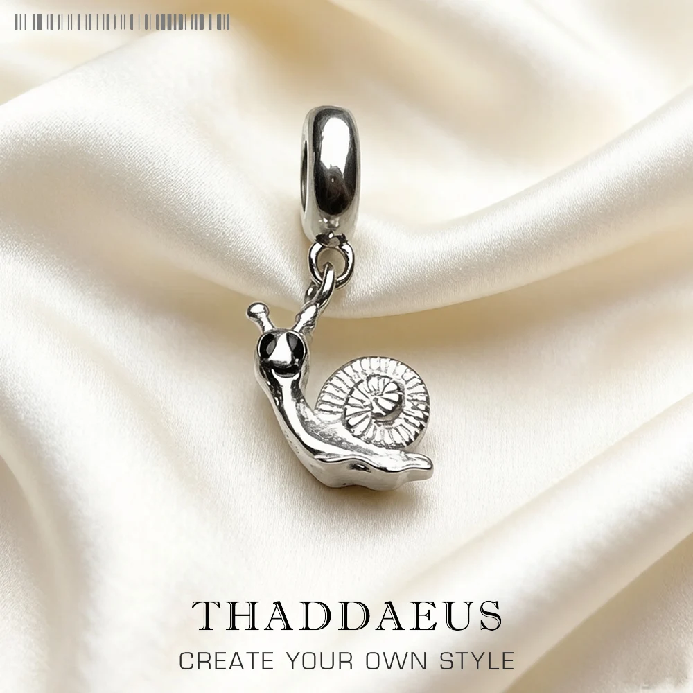 Schnecken-Anhänger, Glücksanhänger für Damen und Herren, Sommer, 925er Sterlingsilber, edler Schmuck, süßes Geschenk