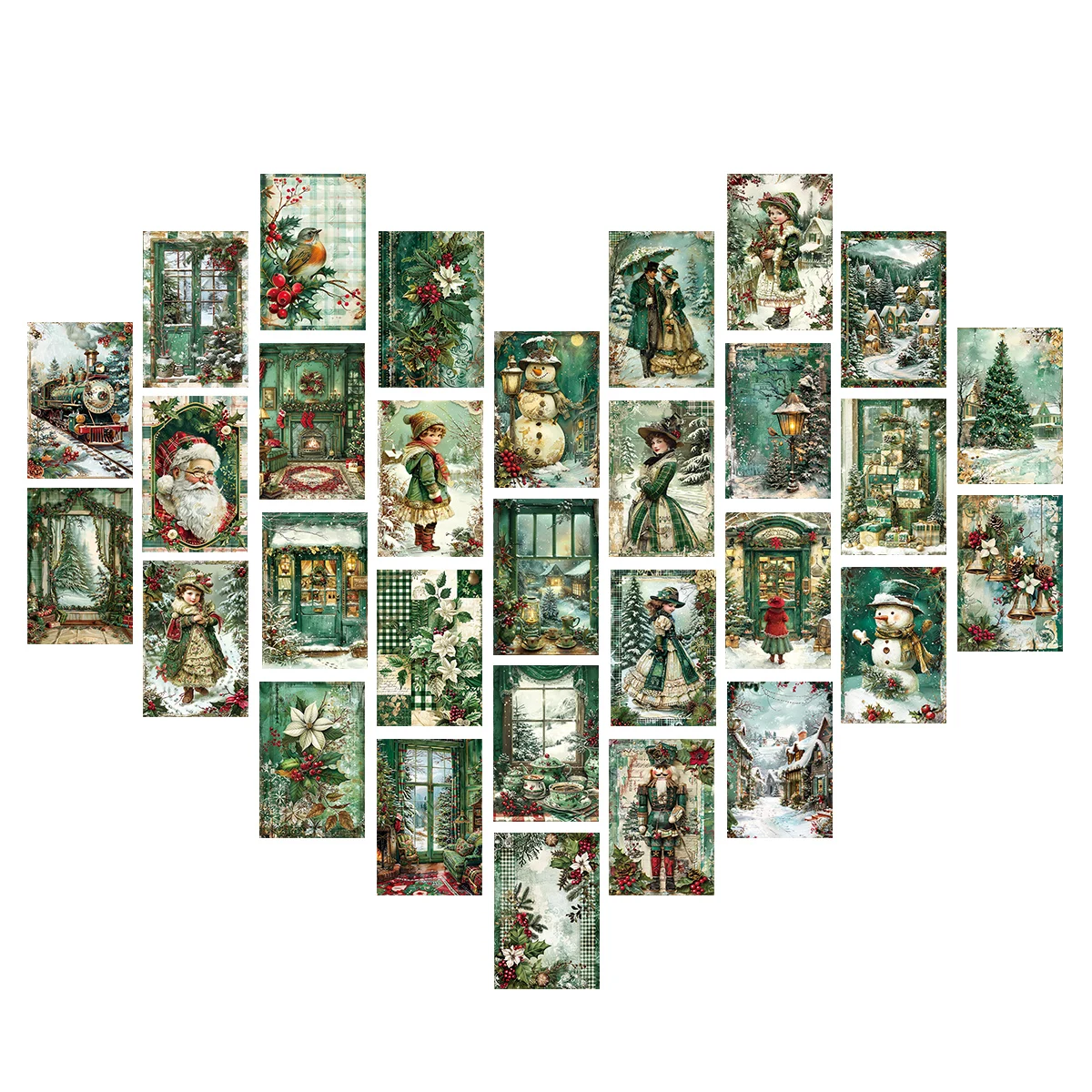 30pcs Vintage Christmas Green  - огляд і ціна Art Craft Village